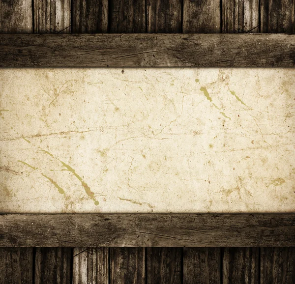 Paper on wood background or texture — Stock Photo, Image