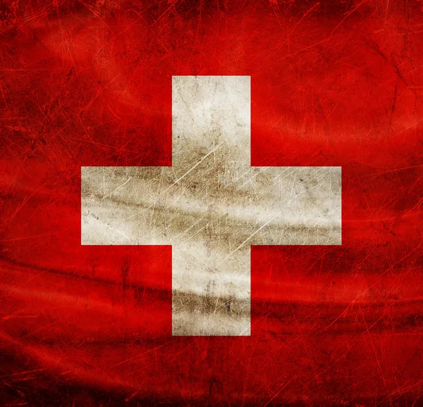 Serie Grunge flag - Svizzera — Foto Stock