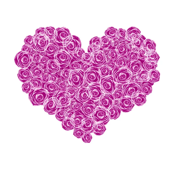 Floral heart shape — Stock Photo, Image