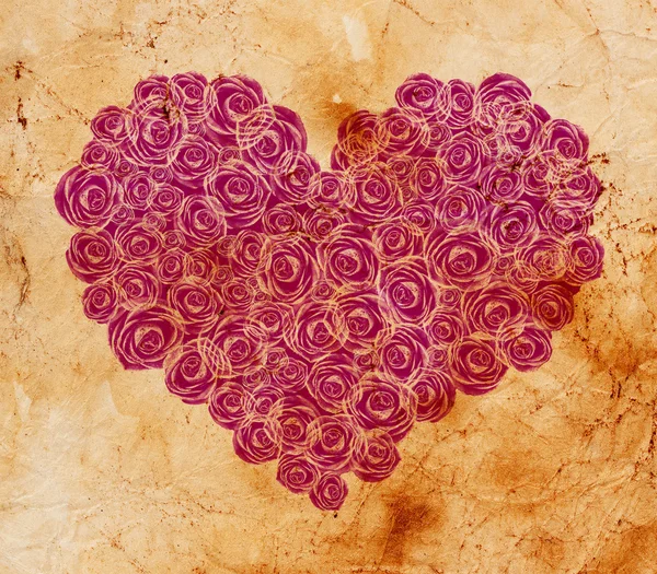 Çiçek kalp şekli — Stok fotoğraf