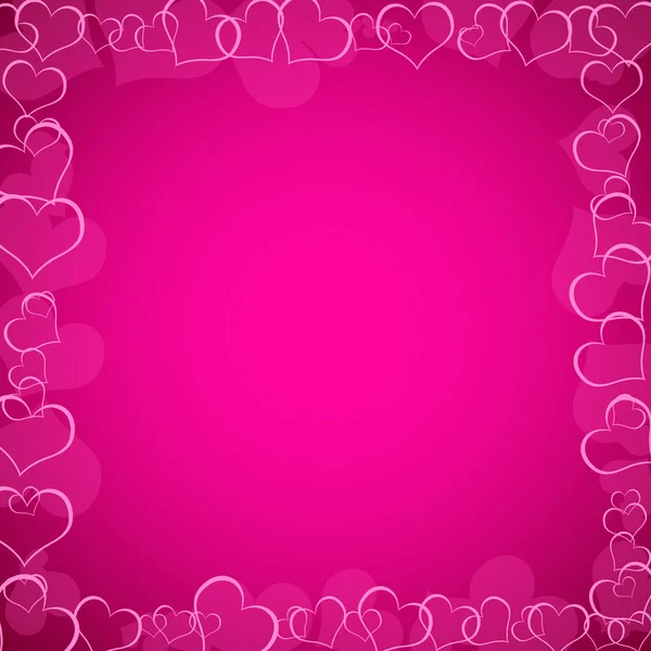 Fondo de San Valentín rosa con corazones —  Fotos de Stock