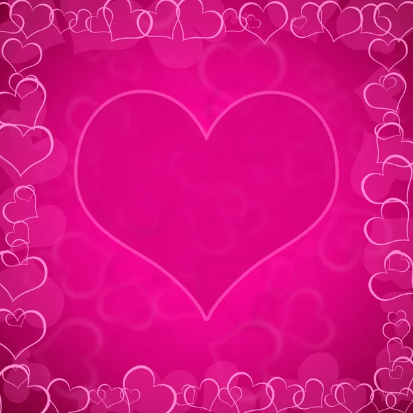 Różowy tło valentine's z serca — Zdjęcie stockowe