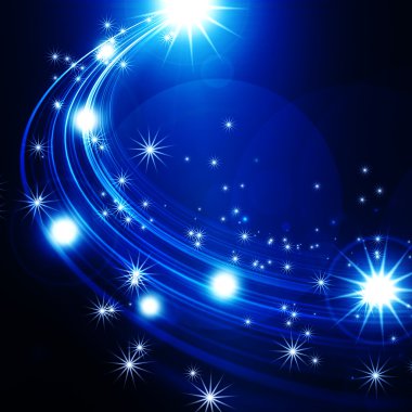 Glowing background with stars clipart