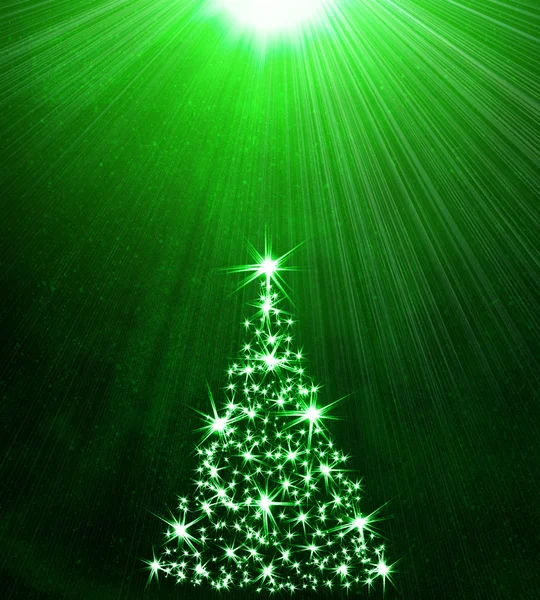 Christmas tree made of stars — Stock Photo, Image