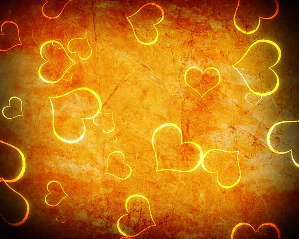 Leuchtende Herzform — Stockfoto