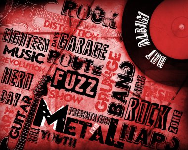 rock müzik poster