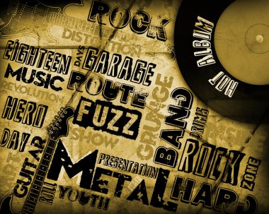 rock müzik poster