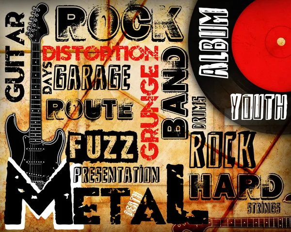 Rockmusik-Poster — Stockfoto