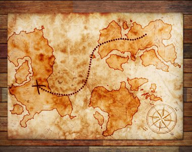 Old treasure map clipart