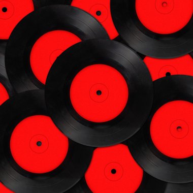 Background with old vinyl records clipart