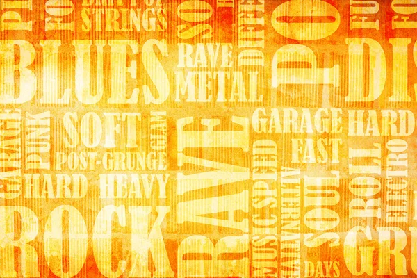 Rocková hudba plakát — Stock fotografie