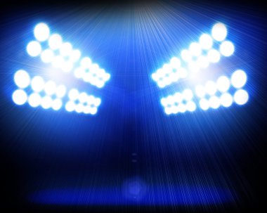 Blue spotlights background clipart