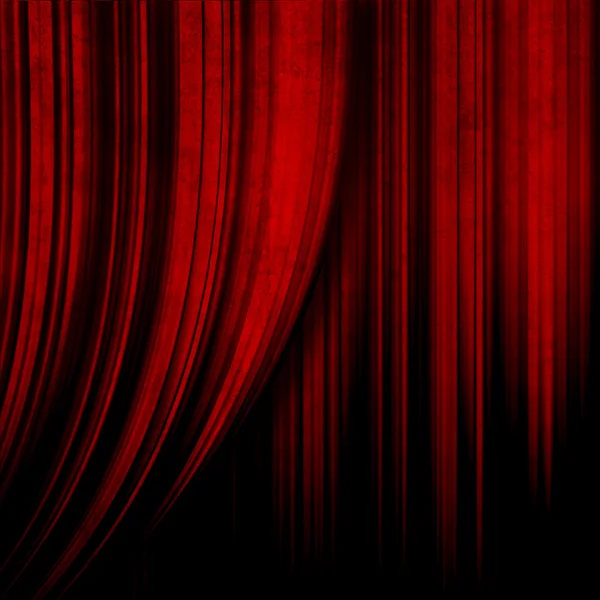Cortina de teatro rojo oscuro — Foto de Stock