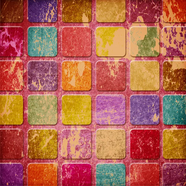 Grunge colourful squares — Stock Photo, Image