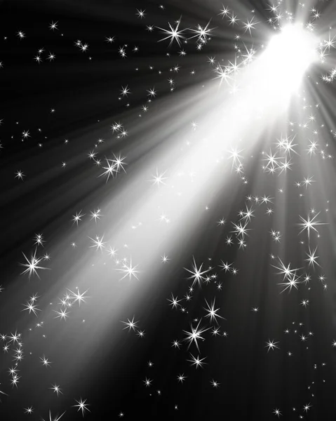 Scheinwerfer mit Sternen — Stockfoto