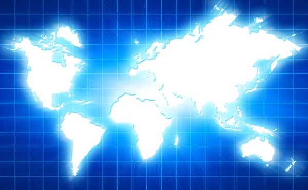 Mapa do mundo em estilo de tecnologia — Fotografia de Stock