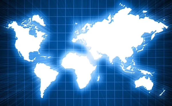 Mapa del mundo en estilo de tecnología —  Fotos de Stock