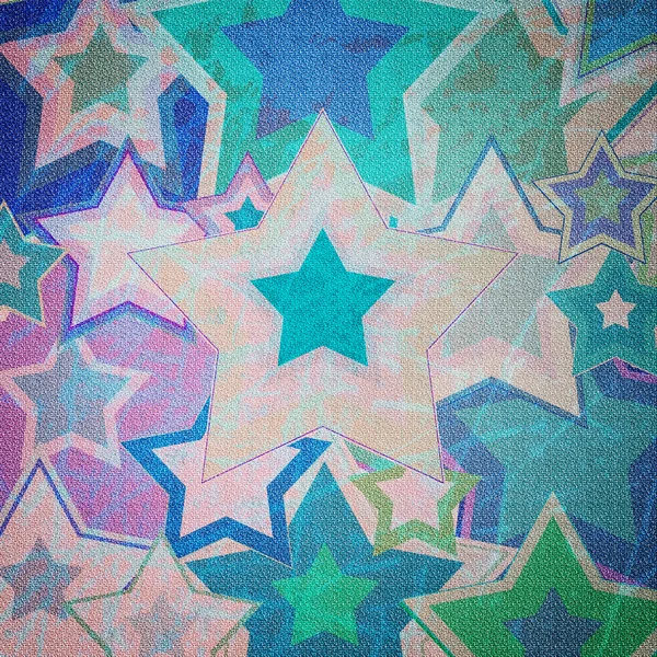 Ilustração de tecido sujo com estrelas — Fotografia de Stock