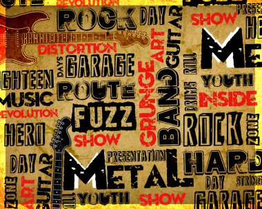 Rock Music poster clipart