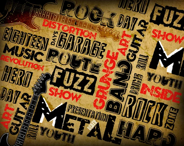 Rock muzyka plakat — Zdjęcie stockowe