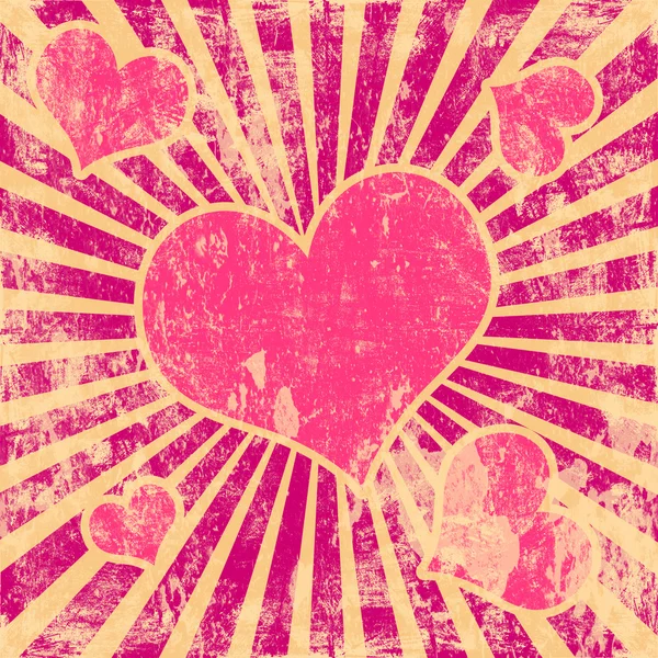 Sztuka tło grunge z serca — Zdjęcie stockowe