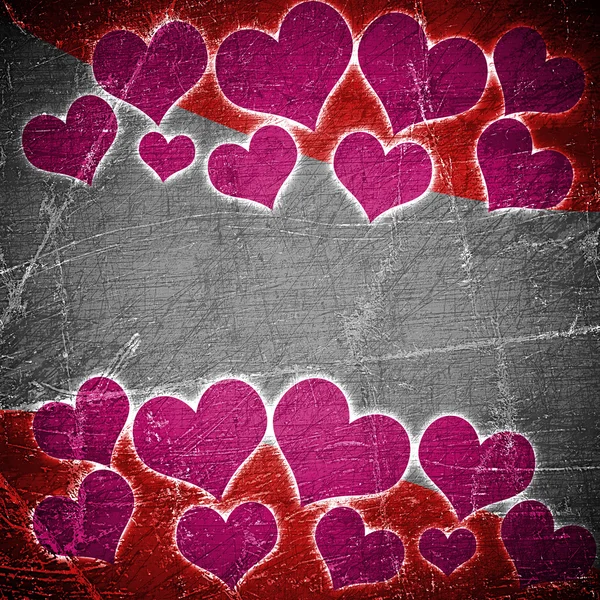 Fond de Saint Valentin avec des cœurs — Photo