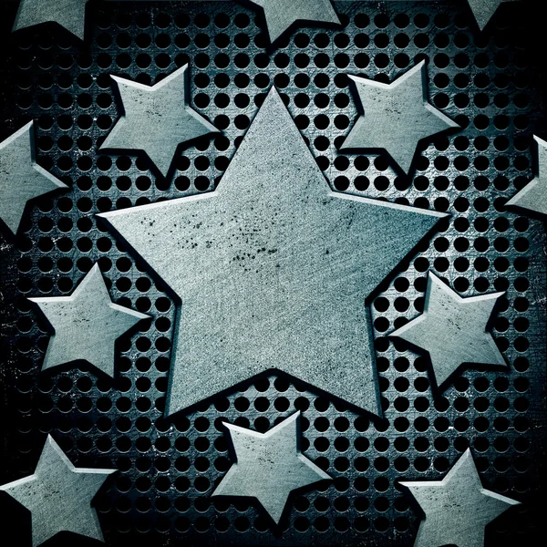 Sfondo con stelle in acciaio — Foto Stock