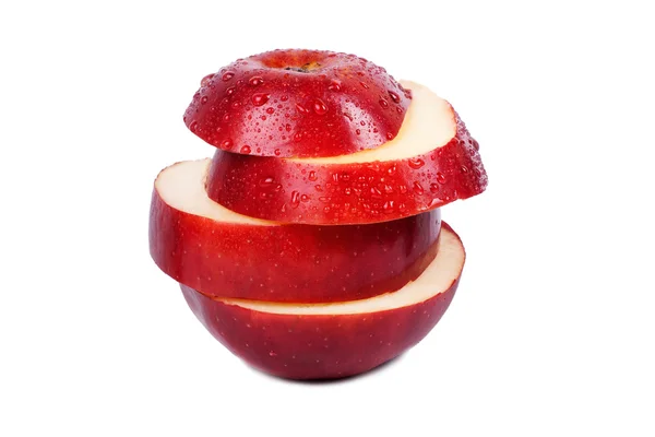 Красное яблоко нарезано Лицензионные Стоковые Изображения