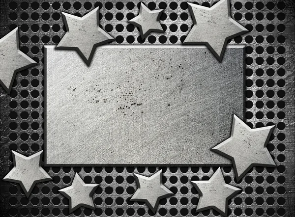 Background with steel stars — Stock Photo, Image