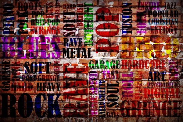 Плакат рок-музыки — стоковое фото