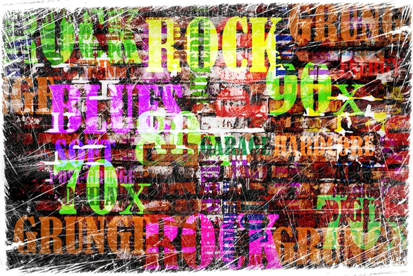 Ροκ μουσική αφίσα — Φωτογραφία Αρχείου