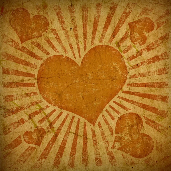 Гранж-арт фон с сердцем — стоковое фото