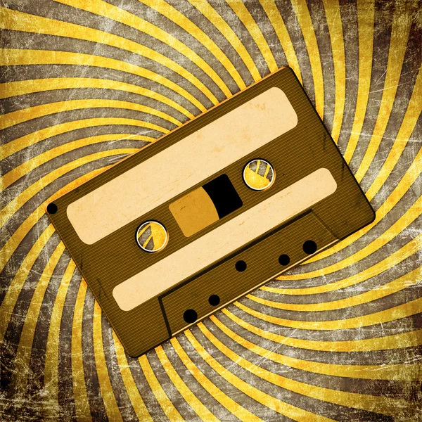 Retro Audio Cassette Tape on grunge — Stock Photo, Image