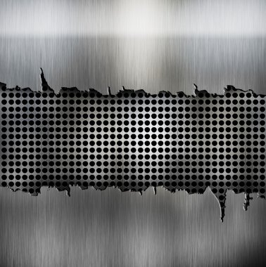 Crack metal background template clipart