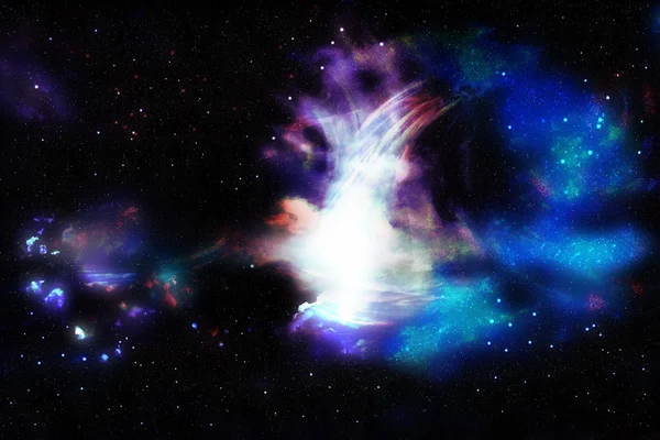 Зоряний фон зірок і туманностей у відкритому космосі — стокове фото