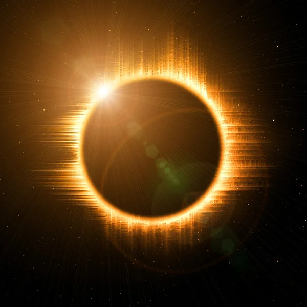 Zaćmienie Słońca w kosmosie — Zdjęcie stockowe