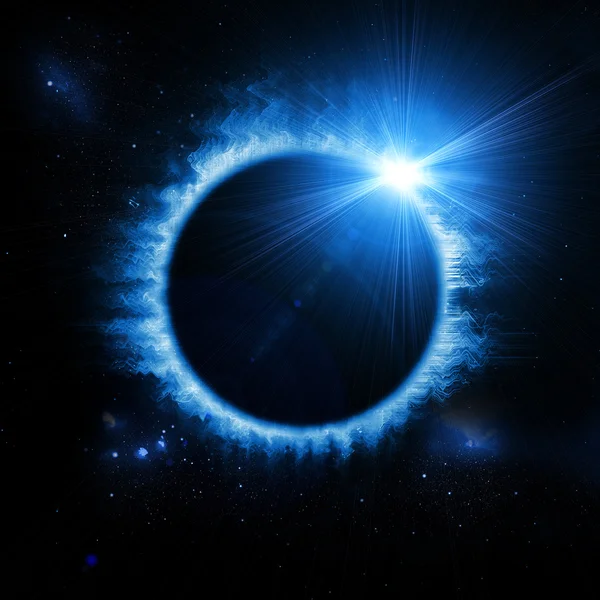 Eclipse solar en el espacio — Foto de Stock