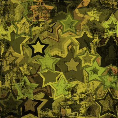 Grunge military stars clipart