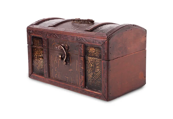 Caixa de tesouro de madeira fechada — Fotografia de Stock