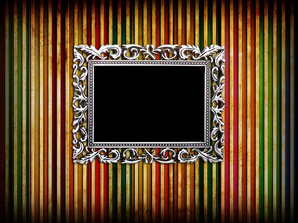 Empty silver frame — Stock Photo, Image