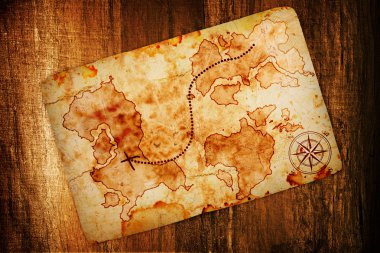 Old treasure map clipart