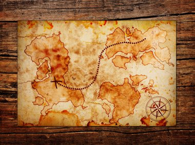 Old treasure map clipart