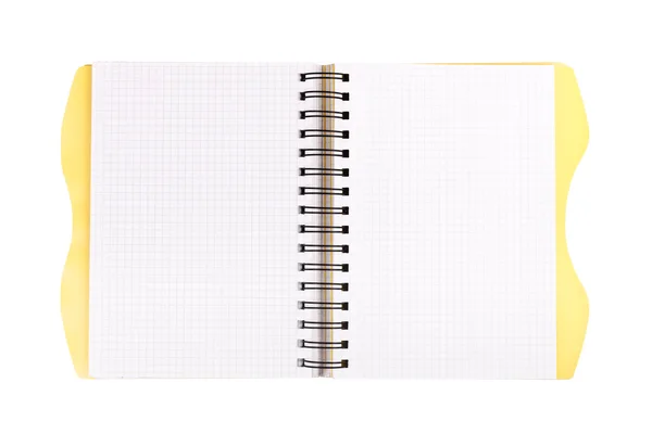 Spiral notebook isolated on white — Stock Photo, Image