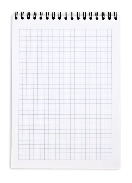 Blank notebook isolated on white — Stock Photo, Image