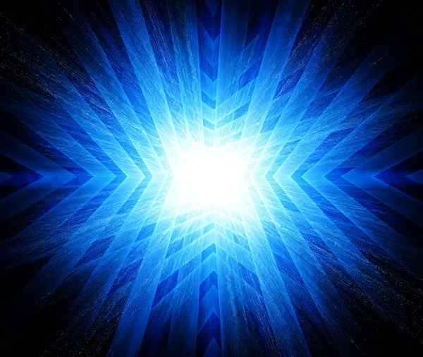 Flash of lightning on a blue background — Stock Photo, Image
