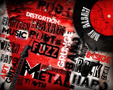 Rock Music poster clipart