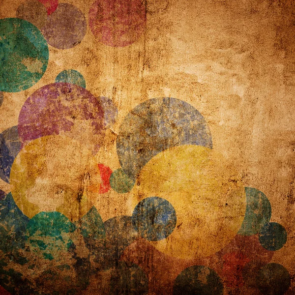 Grunge-Kreise an der Wand, abstrakter Hintergrund — Stockfoto