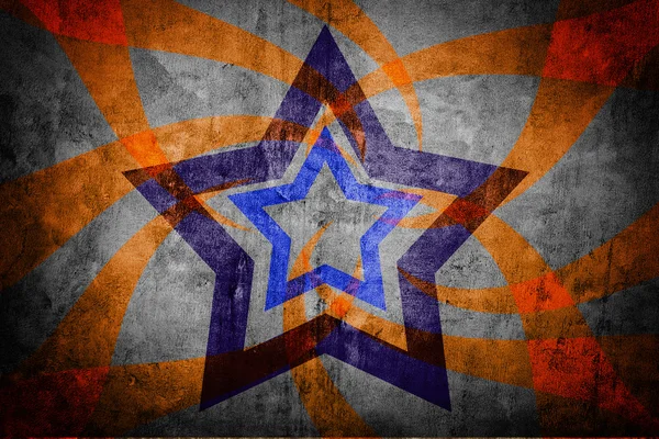 Abstract star on light grunge background — Stock Photo, Image