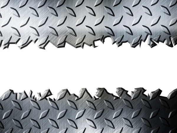 Cracked diamond metal plate — Stock Photo, Image