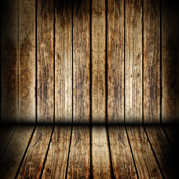 Дерев'яна стіна і підлога в кімнаті — стокове фото